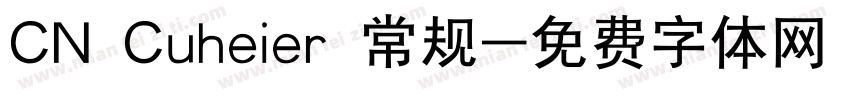 CN Cuheier 常规字体转换